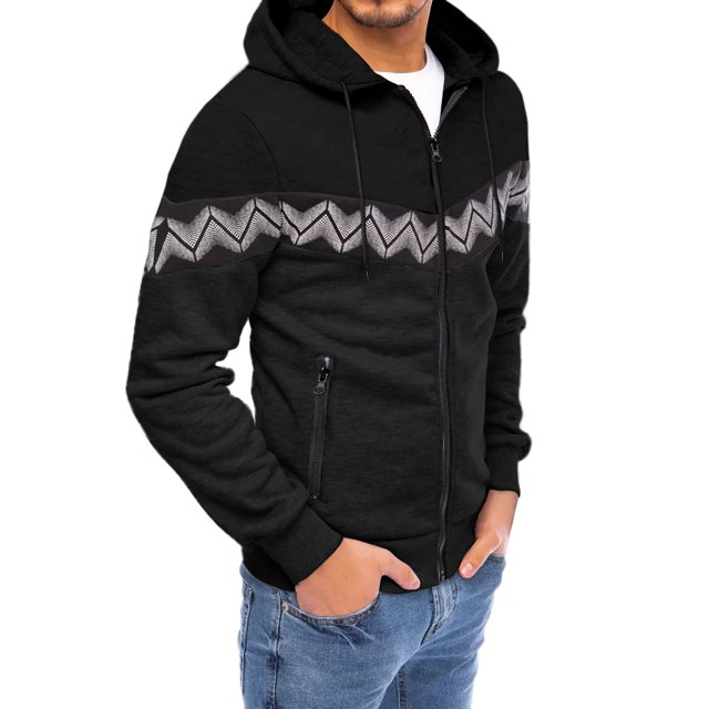Hessimy Men's Heavyweight Full Zip up Hoodie Jacket Warm Zipper
