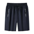 thumbnail image 1 of Hessimy Men's Linerless Workout Shorts - Lightweight Quick Dry Running Sports Athletic Gym Shorts with Pockets(Dark Blue,L), 1 of 3