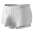 thumbnail image 1 of Hessimy Men's Sexy Silky Trunks Underwear Boxer Briefs(White,XL), 1 of 2