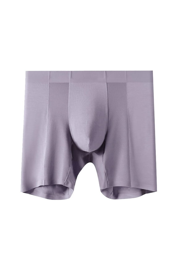 Men's Underwear Boxer Briefs two side pockets Hidden Your Stash Panties Ice-Silk Cool Panties Underwear Single Piece(Purple,3XL)