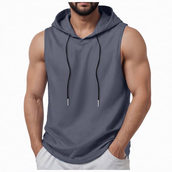 Hessimy Men's Workout Tank Tops Sleeveless Mesh Muscle Gym Shirt Quick Dry(Grey,L)