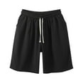 thumbnail image 1 of Hessimy Mens Athletic Running Shorts, Basketball Gym Workout Shorts for Men with Zippered Pockets(Black,L), 1 of 3