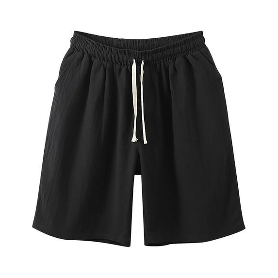 Hessimy Mens Athletic Running Shorts, Basketball Gym Workout Shorts for Men with Zippered Pockets(Black,L)
