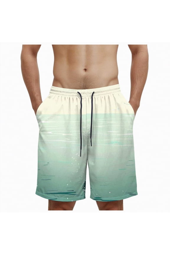 Mens Casual Shorts Chino Cotton Shorts Summer Beach Drawstring Shorts with Pockets,casual chic(Light Green,XXL)