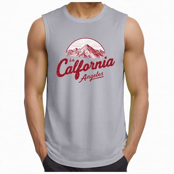 Hessimy Mens Essentials Tank Top, Midweight Cotton Tanks, Sleeveless Shirts(Light Gray,M)