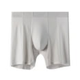 thumbnail image 1 of Hessimy Mens Pouch Boxer Briefs Big and Tall Bamboo Viscose Breathable Long Leg Underwear Pack(White,XXL), 1 of 2