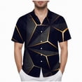 thumbnail image 1 of Hessimy Mens Short Sleeve Button Down Shirt Lightweight Wrinkle Free Untucked Dress Shirts(Black,XXL), 1 of 7