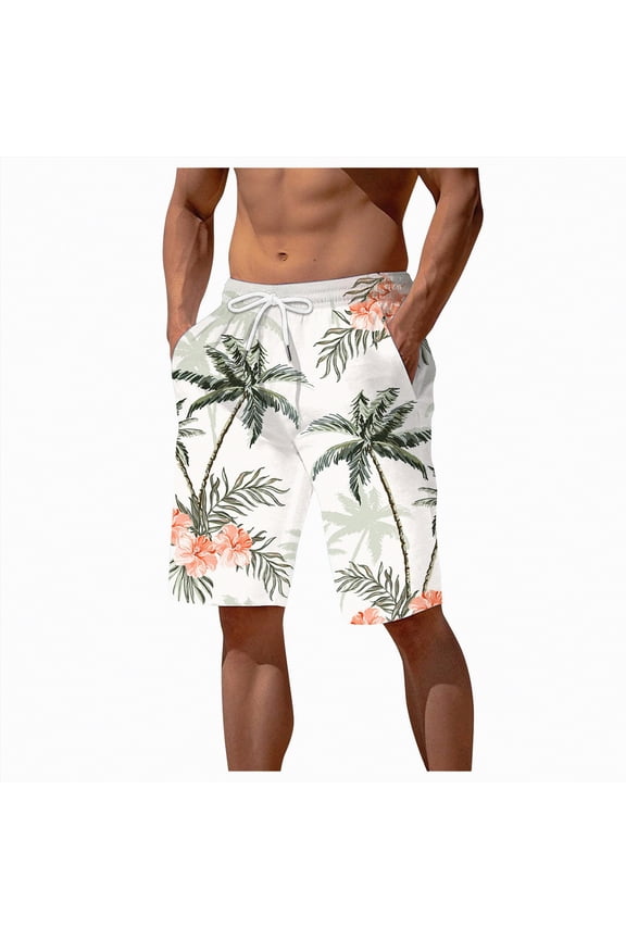 Mens Swim Trunks Quick Dry Bathing Suits for Men Swim Shorts Swimwear,Mens Swimwear(White,L)