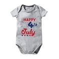 thumbnail image 1 of Hessimy My First Fourth of July Baby Boy Outfit Romper and American Flag Shorts Patriotic Clothes(Grey,24M), 1 of 3