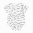 thumbnail image 1 of Hessimy Newborn Baby Boy Bubble Romper Summer Clothes Vintage Ruffle Short Sleeve Infant Onesie Bodysuits Outfit,Trendy(White,3-6 Months), 1 of 7