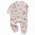 thumbnail image 1 of Hessimy Newborn Baby Boy Outfit Cute Romper Long Sleeve Ruched Bodysuit Comfy Outfits Baby Boy Clothes,Trendy,Soft Fabric(Light Gray,9-12 Months), 1 of 7