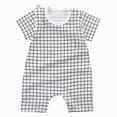 thumbnail image 1 of Hessimy Baby Girl Boy Clothes Summer Outfits Short Sleeve Romper Jumpsuit Cotton Linen Solid Color T-Shirt Bodysuit animal pattern (White,18-24 Months), 1 of 4