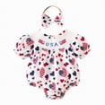 thumbnail image 1 of Hessimy Newborn Baby Girl Boy Easter Outfit Carrot Embroidery Romper Onesie One Piece Bodysuit Overalls Summer Outfit,Cozy(White, 1 of 9