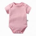 thumbnail image 1 of Hessimy Newborn Baby Girl Boy Easter Outfit Carrot Embroidery Romper Onesie One Piece Bodysuit Overalls Summer Outfit(Pink, 1 of 4