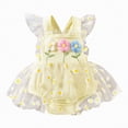 thumbnail image 1 of Hessimy Newborn Infant Baby Girl Solid Ruffle Romper Bodysuit Jumpsuit Casual Clothes One Piece Outfit(Yellow, 1 of 9