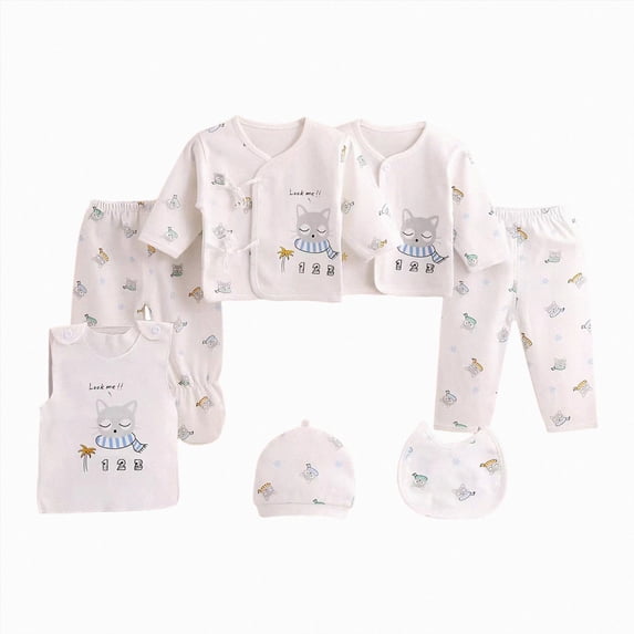 Hessimy Newborns Layette Gift Set for Boys & Girls, Baby Clothes Essential 6-12 Months 12-24 Months 2T 3T 4T 5T 6T 7T 8T 9T Children(Light Gray,0-3 Months)