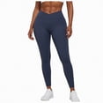 thumbnail image 1 of Hessimy No Front Seam High Waisted Workout Leggings for Women Buttery Soft Yoga Pants Gym Athletic Tights(Navy,M), 1 of 6