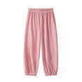 thumbnail image 1 of Hessimy Pajama Pants Casual Jean Joggers For Boys Workout Elastic Waist Loose Denim Pants With Pocket Fall Kids Clothing Baby Pants Pajama Pants Dailywear (Pink,10-11 Years), 1 of 6