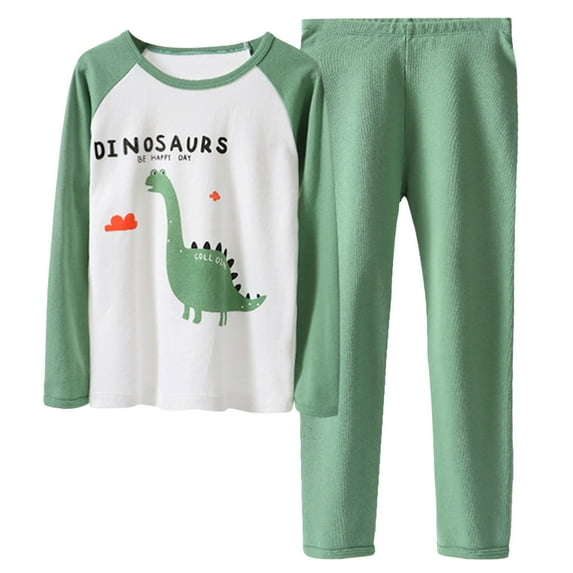 Hessimy Pajamas Sleepwear Organic Cotton for Baby, Toddler, Kids, Boy pajamas for Toddler Girl Boy(Green,11-12 Years)