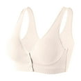 thumbnail image 1 of Hessimy Senior Women Daisy Bras Plus Size Front Closure Bras T-Shirt Bras Comforable Wireless Bra Breastfeeding Bras(Rose Gold,XXL), 1 of 5