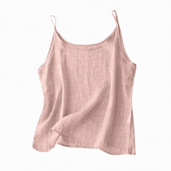 Hessimy Silk Camisole Tops for Women - Satin Scoop Neck Tank Summer Shirts Sleeveless Basic Blouse Dressy Casual(Pink,XXXL)