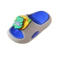 thumbnail image 1 of Hessimy Slides Boys Girls Toddlers Cloud Shower Slippers Cute Cartoon Open Toe Sandals Cushioned Thick Sole Beach Pool Shoes baby slippers(Blue,2), 1 of 4