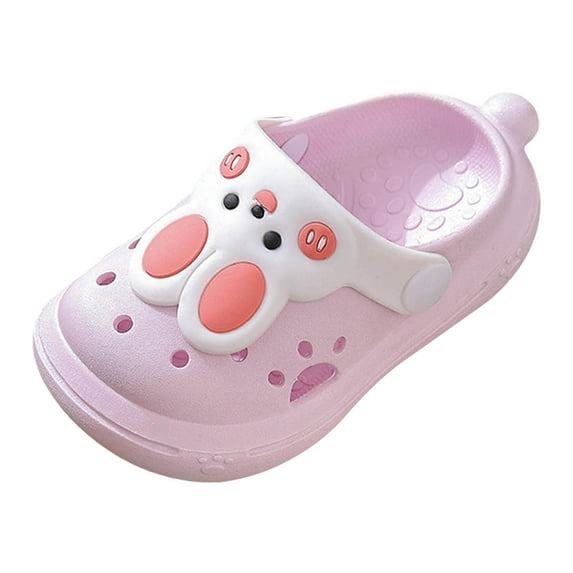 Hessimy Slides For Kids Toddler Little Girls Boy Dress Sandals Summer Shower Bathroom Pool Sandals Non-Slip Beach Slippers Shoes Pool Showe kids slippers(Purple,4.5)