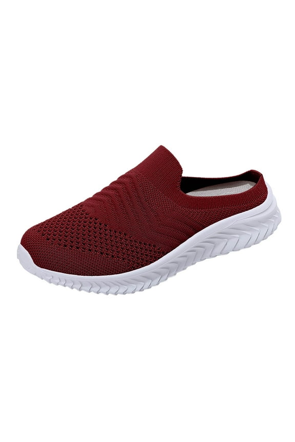 Slip On Mules & Clogs for Womens Light Open Back Shoes Comfort Walking Shoes Breathable Slippers Closed Toe Slides(A,6.5)