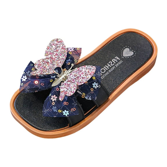 Hessimy Soft Cloud Slides for Kids Open Toe Shower Slippers Comfy Lightweight Sandals Toddler Boys Girls Children Bathroom Pool Summer Beach Non-Slip Shoes chinese slippers(Black,10.5)