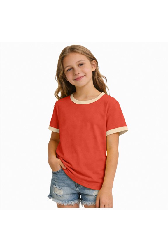 Summer Tops for Women Cute Green Blouses Dressy Casual Pleated Short Sleeve Shirts Trendy(Red,120)