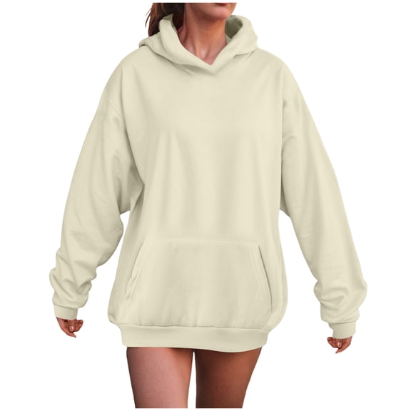 Hessimy Hoodies For Women Drawstring Cute Hoodies Fall Jacket Oversized Casual Sweatshirts With Pocket Essentials Hoodie Pullover Women Blouses sweatshirts for teen girls(A57-Beige,XXL)