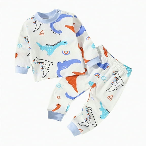 Hessimy Toddler Baby Boy Fall Winter Outfit Long Sleeve Letter Print Sweatshirts and Jogger Pants Boy Clothes (Light Blue,6-12 Months)