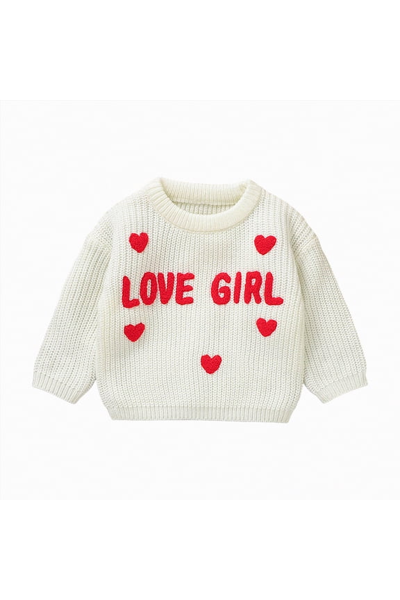 Toddler Baby Boy Knit Sweater Big/Lil Bro Embroidery Sweater 3m 6m 9m 12m 18m Onesie Brother Matching Outfit Warm Winter Clothes Outerwear School Uniforms (White,2-3 Years)