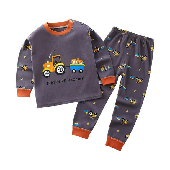 Hessimy Toddler Baby Boys Clothes Fall Outfits Long Sleeve Sweatshirt Tops Pants Set for Boys pajama set Toddler Girl Boy(Dark Blue,3-6 Months)
