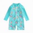 thumbnail image 1 of Hessimy Toddler Baby Boys Swimsuits Trunk Rashguard Top & Shorts Set,Toddler(Mint Green,3-6 Months), 1 of 5