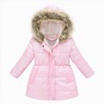 thumbnail image 1 of Hessimy Toddler Baby Kids Girls Winter Thick Warm Parkas Hooded Windproof Coat Outwear Jacket (Pink,4-5 Years), 1 of 4