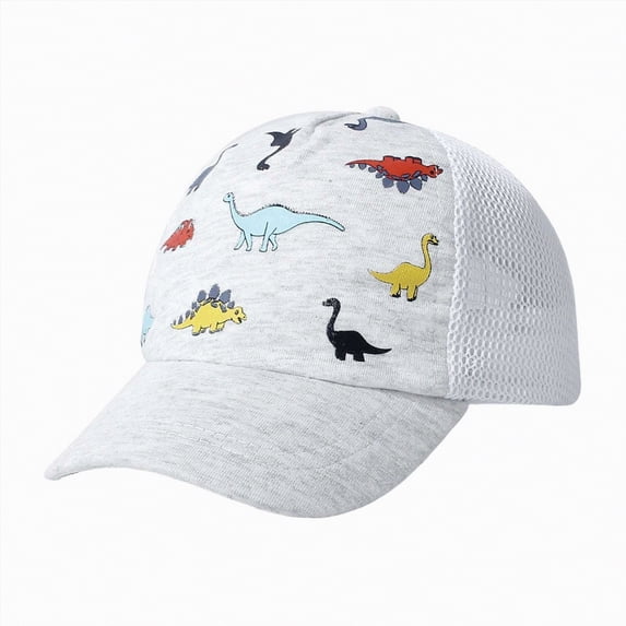 Hessimy Toddler Baseball Cap Embroidery Excavator Adjustable Cotton Washed Vintage Cowboy Hat for Boys Girls(White0-1 Year)
