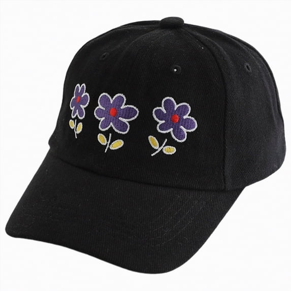 Hessimy Toddler Baseball Hat - Soft & Lightweight Kids Hat - Cute Printed Baby Ball Cap for Boys Girls(Black3-8 Years)