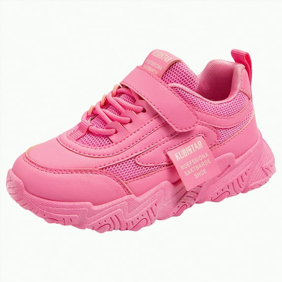 Hessimy Toddler & Big Kids Knit Cage Sneakers Girls Shoes Walking Shoes Toddler Shoes Light Up Flashing Sneaker Running Shoes Back To School Sport Shoes Outdoor (Hot Pink,2)