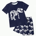 thumbnail image 1 of Hessimy Toddler Boy Short Sets Summer Dinosaur Outfits Short Sleeve Tops and Elastic Waist Shorts Matching Set（Navy,11-12Years), 1 of 2