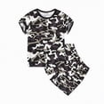 thumbnail image 1 of Hessimy Toddler Boy Summer Outfits Short Sleeve Elastic Sweatshirt and Shorts 2 Piece Sweatsuit Set（Grey,7-8 Years), 1 of 7