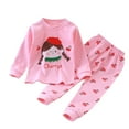 thumbnail image 1 of Hessimy Toddler Boys Girls Spring Cartoon Print 2Pcs Long Sleeve Sweatshirt Tops Casual Pants Sweatsuit, Spring Casual Wear, 3M-12T(Pink,6-7 Years), 1 of 3