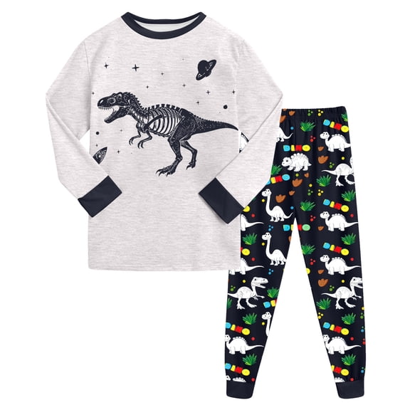 Hessimy Toddler Boys Girls Spring Summer 2Pcs Crewneck Long Sleeve Sweatshirt Casual Pants Soft Sweatsuit Set, Crewneck Sweat Set(Light Gray,3-4 Years)