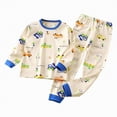 thumbnail image 1 of Hessimy Toddler Boys Girls Spring Summer 2Pcs Crewneck Long Sleeve Sweatshirt Pants Soft Sweatsuit(Beige,18-24 Months), 1 of 7