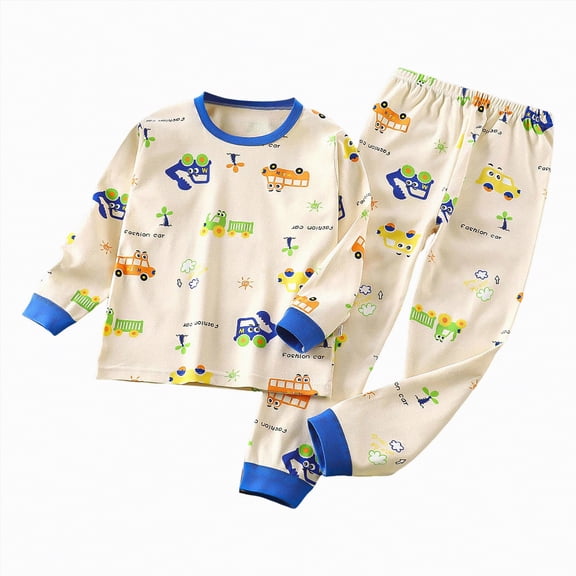 Hessimy Toddler Boys Girls Spring Summer 2Pcs Crewneck Long Sleeve Sweatshirt Pants Soft Sweatsuit(Beige,3-4 Years)