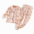 thumbnail image 1 of Hessimy Toddler Boys Girls Spring Summer 2Pcs Crewneck Long Sleeve Sweatshirt Pants Soft Sweatsuit(Light Pink,18-24 Months), 1 of 4