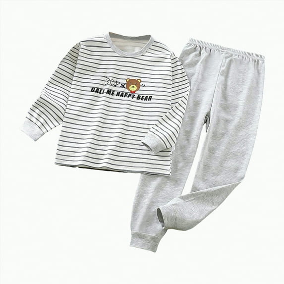 Hessimy Toddler Boys Girls Spring Summer 2Pcs Long Sleeve Pullover Sweatshirt Tops Joggers Pants Soft Sweatsuit(Light Gray,3-4 Years)