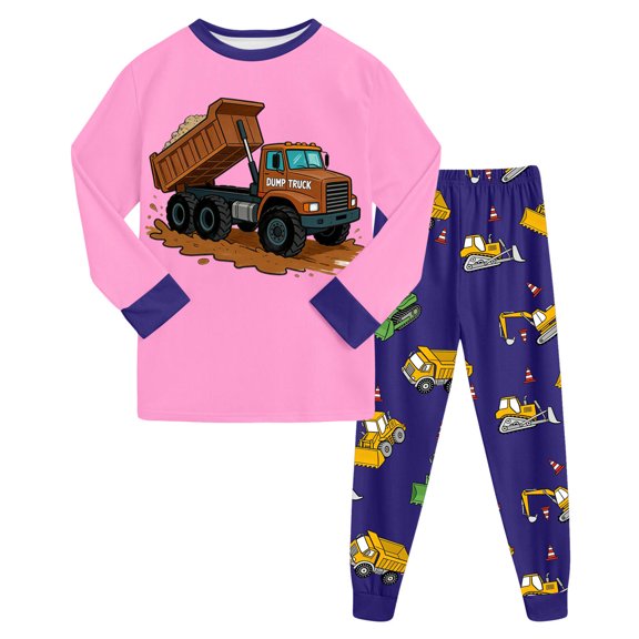 Hessimy Toddler Boys Girls Spring Summer 2Pcs Long Sleeve Pullover Sweatshirt Tops Joggers Pants Soft Sweatsuit, Pullover Jogger Set(Hot Pink,2-3 Years)