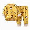 thumbnail image 1 of Hessimy Toddler Boys Girls Spring Summer 2Pcs Long Sleeve Pullover Tops Soft Casual Pants Sweatsuit Set(D,6-12 Months), 1 of 4