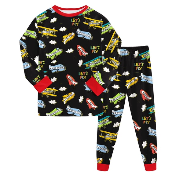 Hessimy Toddler Boys Girls Spring Summer 2Pcs Long Sleeve Sweatshirt Tops Pants Soft Casual Clothes Sweatsuit, Soft Casual Sweat(Red,4-5 Years)